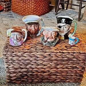 Vintage Toby Mugs Set Of 5